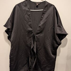 Victoria's Secret Charcoal Satin Wrap